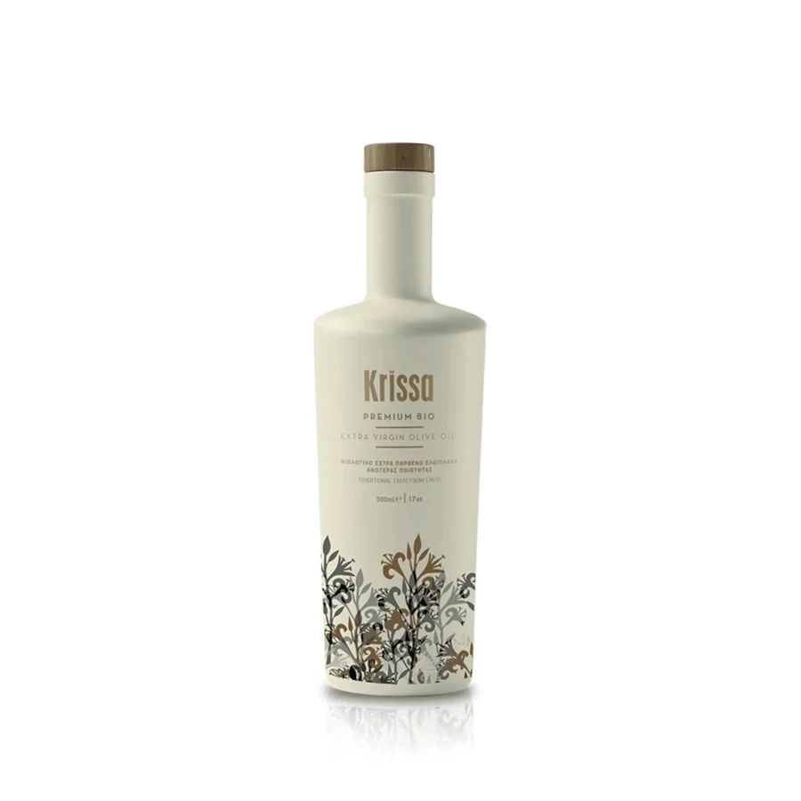 Bottle of Cretan Heritage Krissa Bio extra virgin olive oil