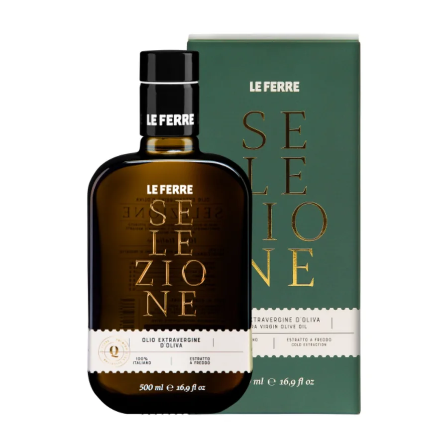 Bottle of Le Ferre Selezione extra virgin olive oil