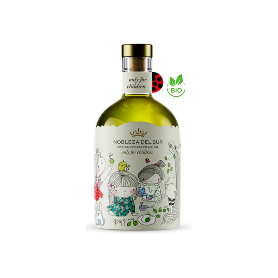 Bottle of Nobleza del Sur Only for Children extra virgin olive oil